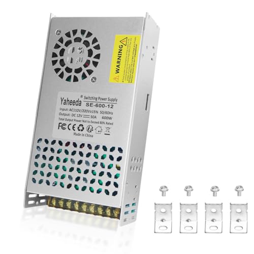 Image of 12V 50A 600W New Version 110V AC to 12V DC Converter Switching Power Supply Transformer Adapter SMPS AC to DC Converter Switch (12V 600W)