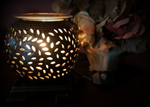 Coo Candles Electric Candle Wax Melt Warmer or Oil Burner Lamp Combo - Jasmine (Brown) - Thumbnail 6