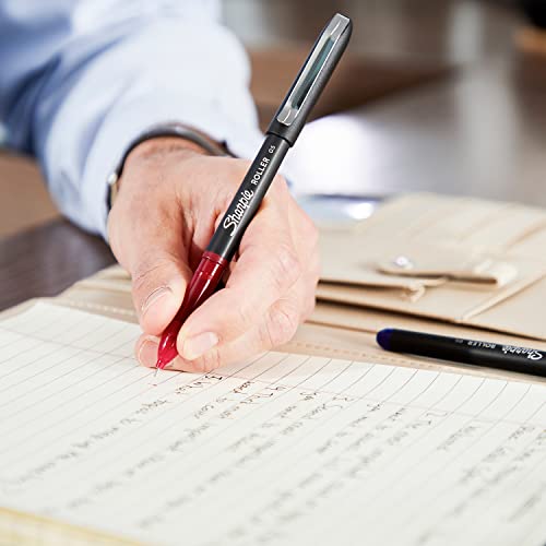 Sharpie Rollerball Pen, Needle Point (0.5Mm) Precision Pen, Red Ink, 12 Count #TOP5
