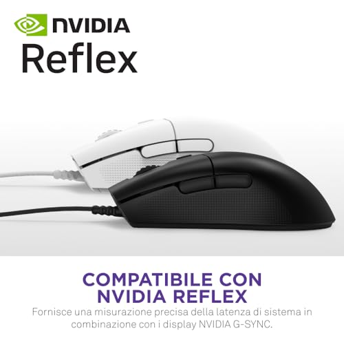 Lift 2 Ergo | Mouse gaming con cavo leggero ed ergonomico | Design leggero 61 g | Polling rate 8K | Switch ottici | Sensore ottico 26K DPI | Piedini 100% PTFE | Nero - Mouse gaming - Immagine 9