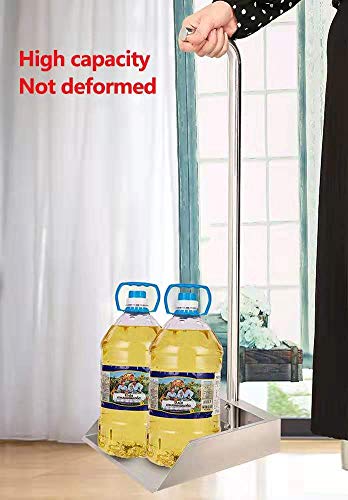 Funan Mountain Upright Long Handle Dustpan & Pet Poop Tray, Super Durable & Solid Household Dustpans, 304 Stainless Steel Construction,Suitable Any Broom, Hand Brush #TOP4