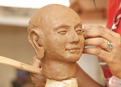 Chirag Enterprise Ready to Use Natural Eco Friendly Filtered Terracotta Clay Molding Clay Sadhu (2 KG)
