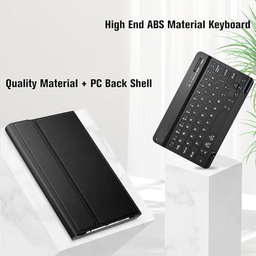 Image of typecase Keyboard Case for Samsung Galaxy Tab A9 (8.7 Inch) 2023 Model (SM-X110 /X115) ONLY, Slim Lightweight Stand Cover with Magnetically Detachable Wireless Bluetooth Keyboard case (Black)