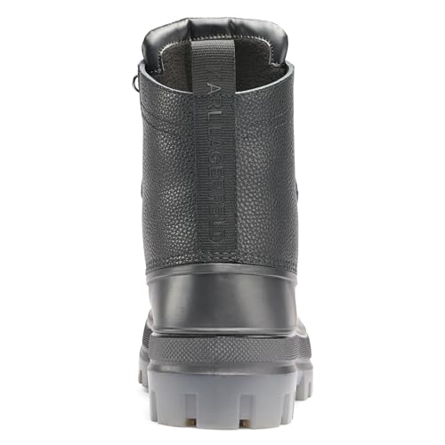 KARL LAGERFELD Men's Mid Height Performance Polar Fleece Lining & Translucent Sole Boot Combat2