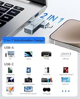 ORICO USB Stick 128GB USB 3.2 Speicherstick OTG 150MB/s, Blau, CB05 – Ansicht 5