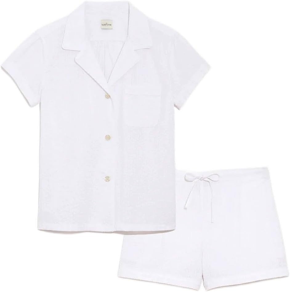 The Sleep Code Seersucker Cotton Classic Short PJ Set