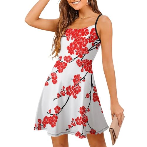 Robe d'été contre la chaleur avec jupe courte et bretelles spaghetti