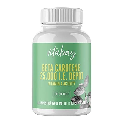 Beta Carotin 25 000 IE – 180 vegan softgel – provitamin A hög doserad – naturlig brons