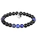 Produktbild JOXFA Perlen Armband für Männer Frauen, 8mm Natürlichen Onyx Armbänder Edelstein runden Achat Perlen Inspirierende Heilung Kristall handgemachte Elastische Stretch Bettelarmband (Lapislazzuli)