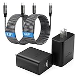 45W Super Fast Charger Type C, [2 Pack] 45 Watt USB-C Charger PD/PPS Wall Charging Block for Samsung Galaxy S25 Ultra/S25+/S25/S24/S23 Ultra/S23+/S22 Ultra/S22+/S20 Ultra, Tab S8(with 2X 6.6ft Cable)