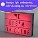 My Cinema Lightbox - RGB Color Changing Cinema Light Box Sign with 100 LED Letters and Numbers - Personalized Neon Message Board, 7.8