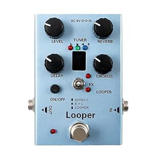 Easy Control: Equipped with dedicated rotary knobs for reverb, chorus depth, delay time, and volume adjustment; mode switch allows seamless toggling between effect and looper modes Versatility: Combines distortion, reverb, chorus, and delay effects i...