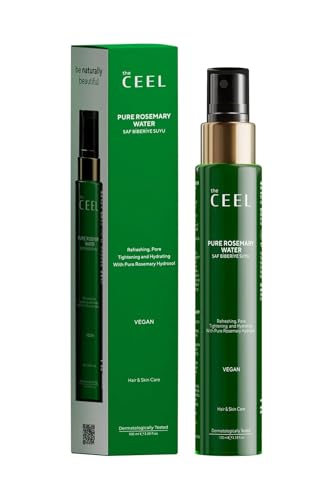 The Ceel Rosmarinwasser Tonic Spray für das Haarwachstum - Vegane Leave-In Scalp Hydration & Anti-Hair Loss Spray - Nicht fettende tägliche Behandlung für alle Haartypen - 100ml