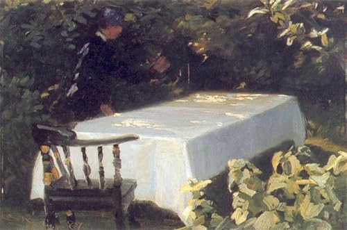 Peinture sur toile table dans le jardin pour créer un cocon zen de chambre