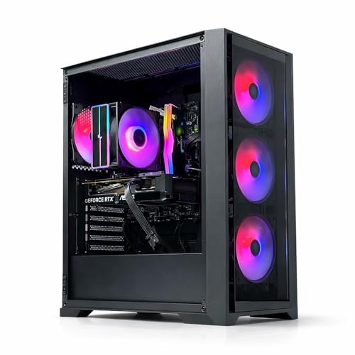 Level Gaming PC - Intel Core i5-12400F | GeForce RTX 3050 6GB GPU | 16GB DDR4 RAM-1TB NVMe SSD | Air Cooler-H610 MB-500W 80+ PSU | WiFi-Bluetooth-Windows 11 Pro | Desktop Computer