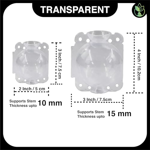 Image of Little Forest - 2 Inch & 3 Inch Combo Plastic Rooting Ball, Plant Rooting Propagation Ball, Faster Root Growth, 100% Virgin Plastic, Reusable, Selflocking (Transparent - 2 Inch /5pcs, 3 Inch /5pcs)