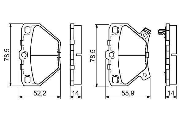 Plaquettes de frein Bosch BP350 certification ECE-R90 - 5