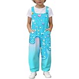 Generisch Neuheiten 2026 Stylischer -Strampler Mischgewebe mit Taschen, bequemer -Spielanzug für Mädchen Jungen (Blue, 11-12Years)