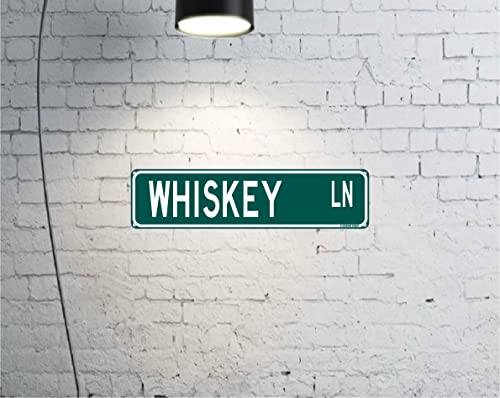 Whiskey Ln Funny Bar Street Sign 16" X 4" Home Man Cave Pub Decor (Whiskeyln) #TOP2