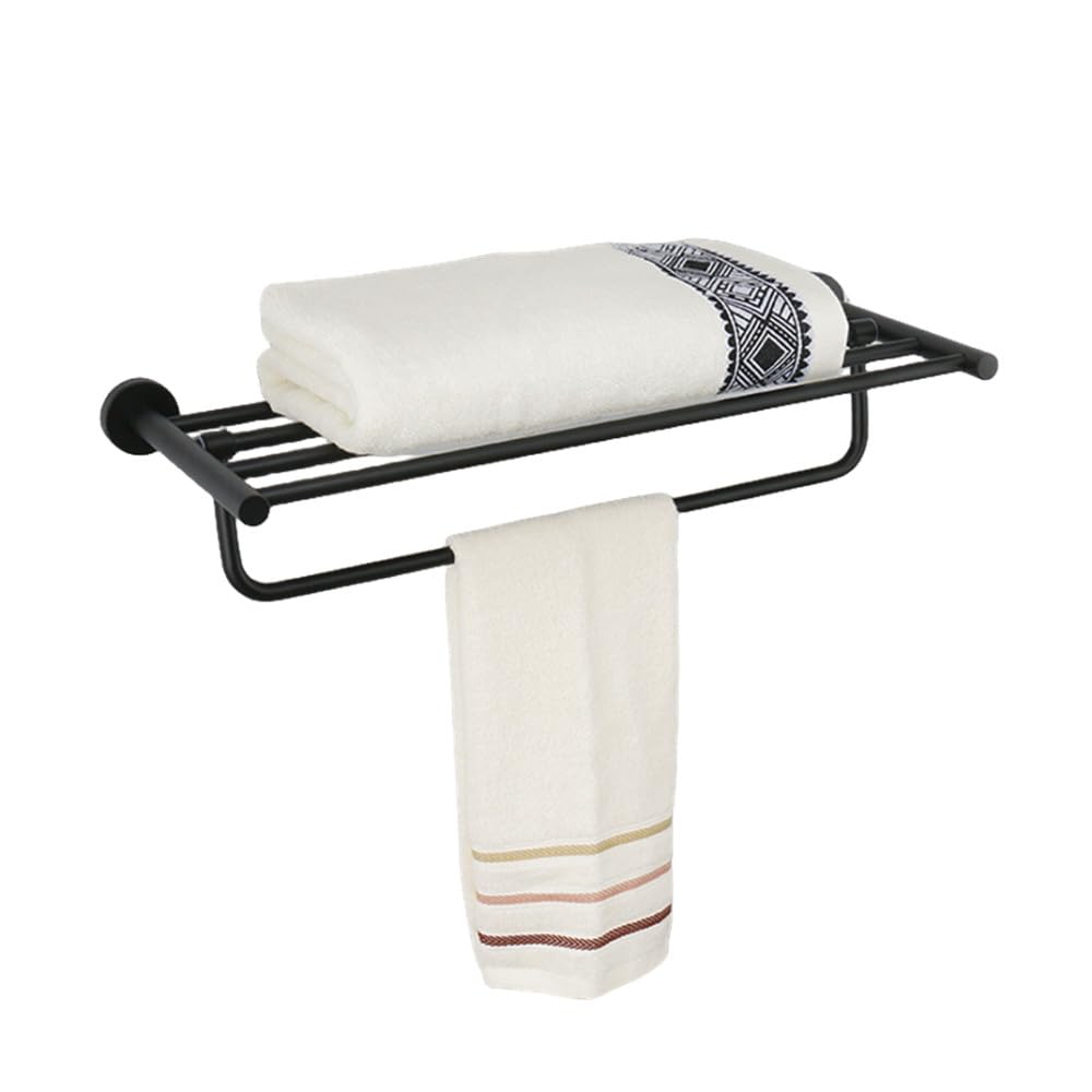 Ensemble de matériel de toilette avec porte-serviettes noir mat anti-corrosion