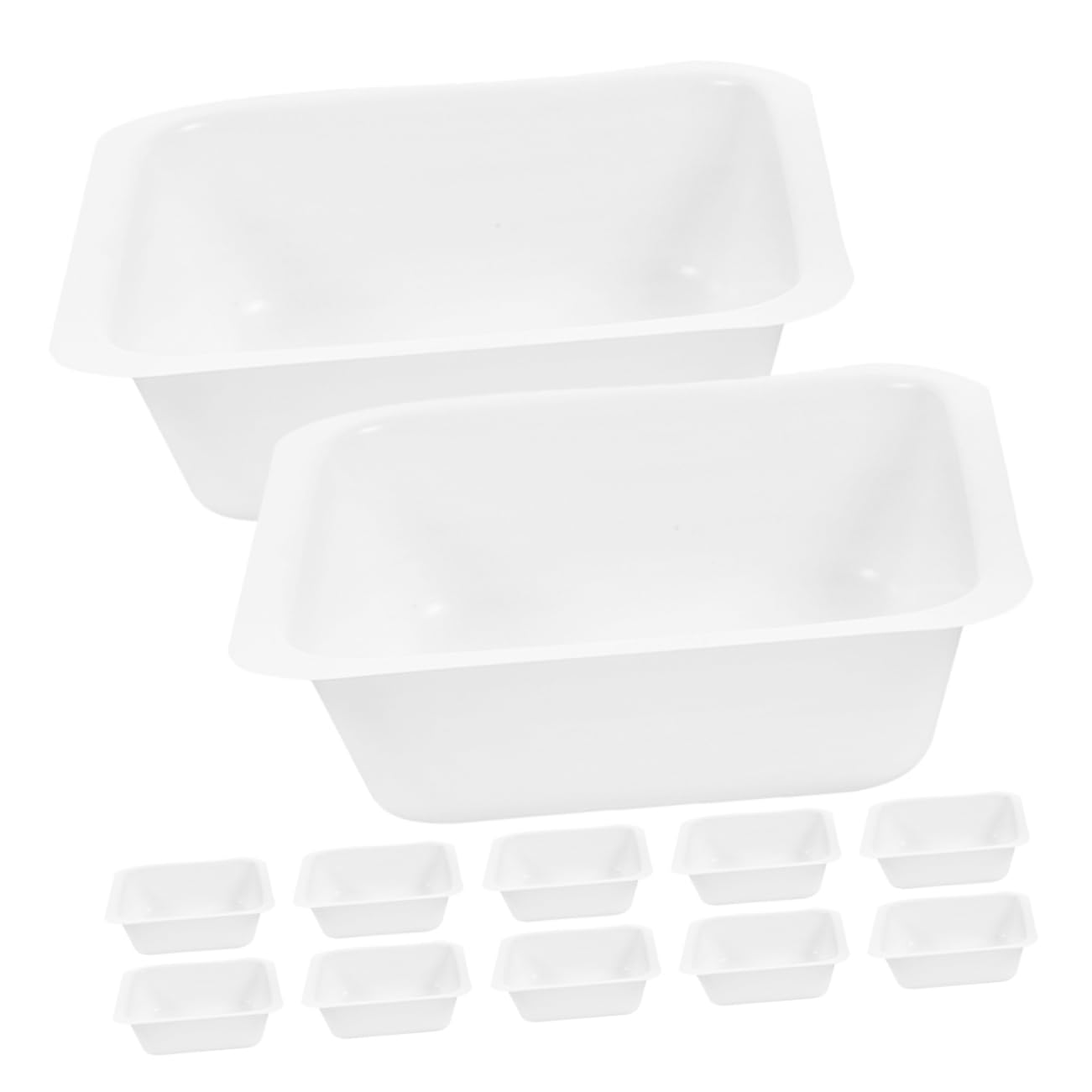 12pcs Lightweight Plastic Weighing Boats for Lab and Kitchen Static Weighing Dishes for Food Preparation and Scientific Use and Easy to Clean