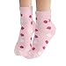 Earth Therapeutics Aloe Vera Socks – Infused with natural aloe vera & Vitamin E – Helps Dry Feet, Cracked Heels, Calluses,Use with Favorite Lotion for Spa Pedicure – Pink/Polka Dots,2 Pairs