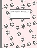  Cat fingerprint composition notebook wide ruled for kids, teens and adults: Cute composition notebook cat mom