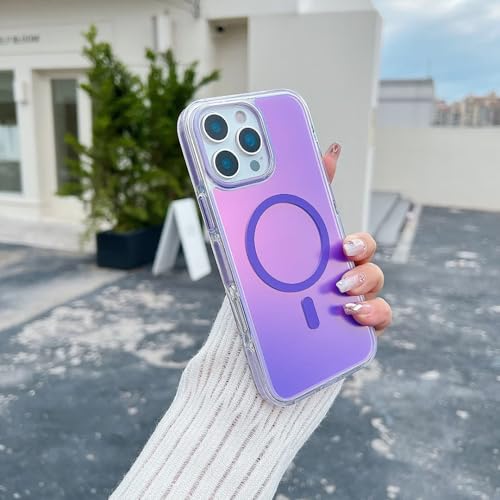 Coque magnétique iPhone 16 Pro Max haut de gamme Chameleon Violet