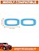 Savadicar Sky Blue Interior Accessories - Door Lock Button Bezel Trim Set for 2018-Present Jeep Wrangler JL JLU 4XE & Gladiator JT - Solid Color Interior Decor Upgrade Option, 2-Piece