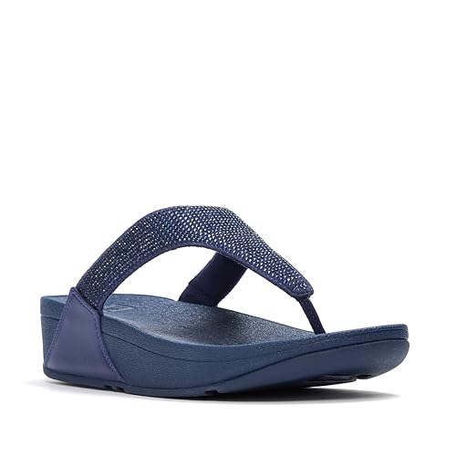 Image of FitFlop Lulu Crystal Embellished Toe-Post Sandals