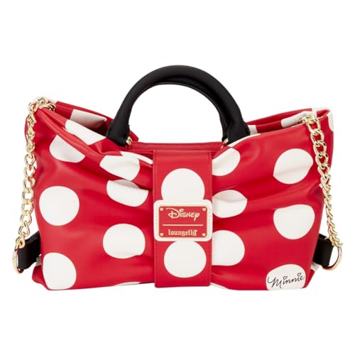 Loungefly Minnie Mouse Rocks the Dots Classic Bow Figural Crossbody Bag Standard4