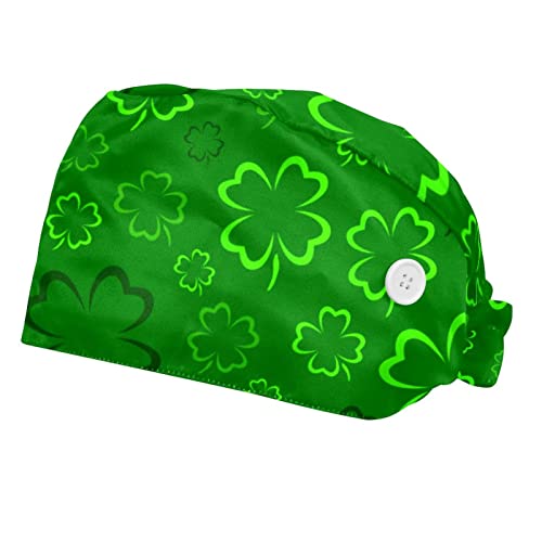 Chapeaux de travail légers et confortables à motifs trèfles verts | Set de 2