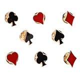LRXIYODE Juego de 8 Alfileres de Traje Broche de Palo de Naipes en Aleación, Diseño Divertido y Personalidad para Navidad y Cumpleaños Varios estilos