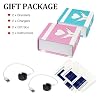 Long Distance Touch Bracelets,Vibration & Light up Couples Bracelets, Remote Smart Matching Bracelet for Couples Long Distance Relationship Girlfriend Boyfriend Xmas Gifts Black Pink