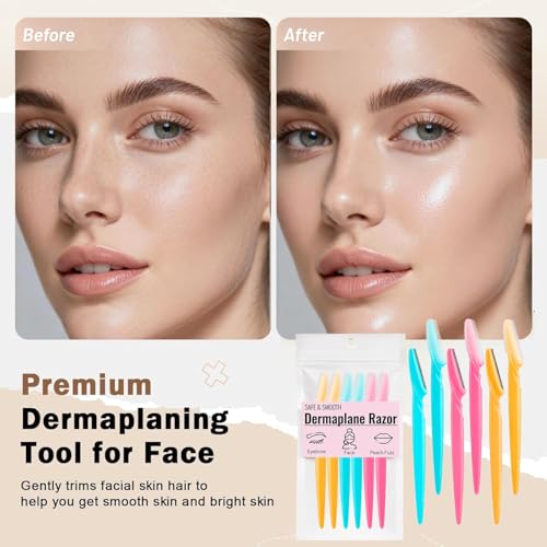 Image of AREYZIN Dermaplane Razor for Women - Face Razors for Women & Men, Eyebrow Razor & Face Shaver - Exfoliating Facial Razor & Skin Care Tool for Smoother Skin - 6 Pcs