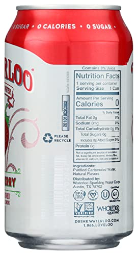 Image of Waterloo Sparkling Water Waterloo Strawberry Sparkling Water, 12 Fl Oz