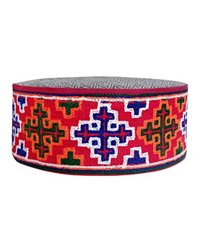 Image of Vastraa Fusion Himachali Topi for Men | Nepali Headwear | Traditional Kullu Cap | Pahadi Topi | Kashmiri Hat | Wool Handcrafted Ethnic Wear