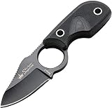 Kizlyar KK0091 Amigo X D2 Russian Made Titanium Tactical Knife, Black