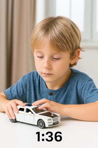 Image of Rolls Royce Phantom Die-Cast Toy Car - 1:36 Scale Pull Back Alloy Vehicle with Openable Doors - Luxury Car Model for Boys, Kids & Collectors - Classic Gift Toy (Color As Per Stock)