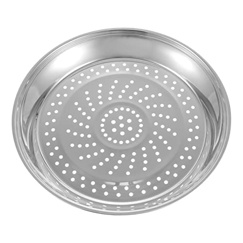 Alipis Bandeja de Vapor de Acero Inoxidable Rejilla para Cocinar al Vapor con Orificios Cesta para Verduras y Dim Sum Soporte Versátil para Olla y Refrigeración Fácil Limpieza y Uso