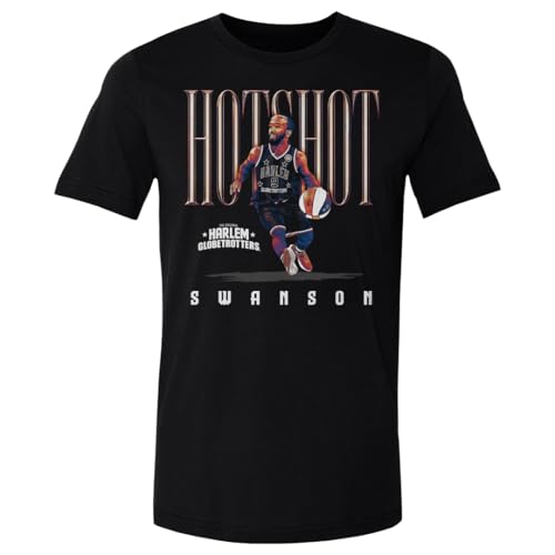 500 LEVEL Hot Shot Swanson Harlem Globetrotters Nickname Shirt (Black XXX-Large)