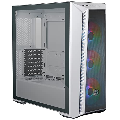Image of Cooler Master MB520 Mesh Computer Case - White | 3 x 120mm ARGB Fans Pre-Installed | Type C Connector in Front | Top Removable | 360mm Radiator Support | High Airflow Case | PWM & ARGB Hub Included.
