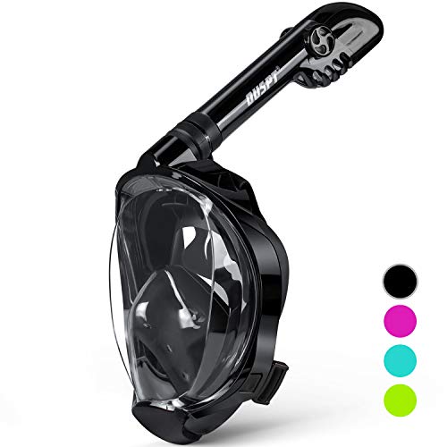 OUSPT Full Face Snorkel Mask, Snorkeling Mask with Detachable Camera Mount, Panoramic 199°