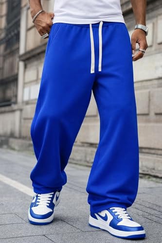 Image of Rockwell Men's Baggy Sweatpants | Cotton Terry Relaxed Fit Joggers for Men | Oversized Streetwear Track Pants | Casual Gym & Everyday Wear| 018