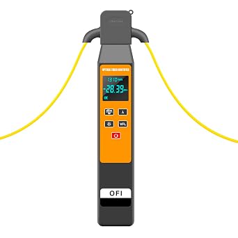 TM501 Live Optical Fiber Identifier with OPM Fiber Traffic Identifier + Optical Power Meter + 10mW VFL, 800-1700nm, 0.25/0.9/2.0/3.0mm, Detects 270Hz/1KHz/2KHz, 145g Lightweight