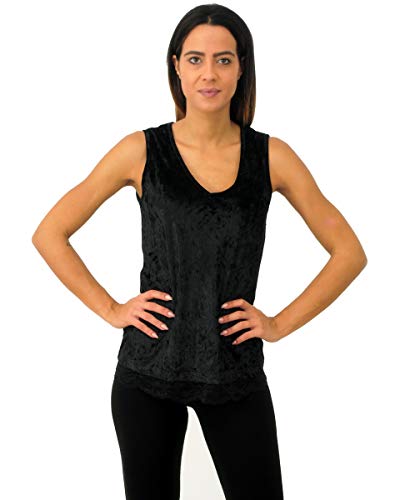 Débardeur en velours noir Twinset la quintessence du luxe