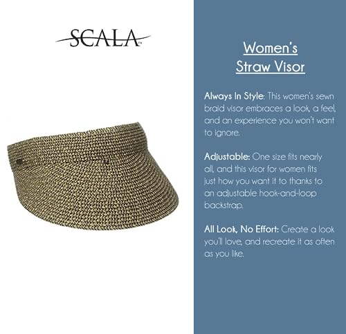 Scala Women's Paper Braid Visor
