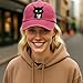 Feral but Fashionable – Cat Hat Edition, Adjustable Frownster Cat Coffee Hat, Grumpy Cats Trucker Hat, Cats Themed (US, Alpha, One Size, Pink)