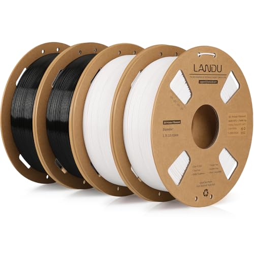 Filament PETG 1.75mm LANDU noir et blanc 4kg pour imprimante 3D FDM