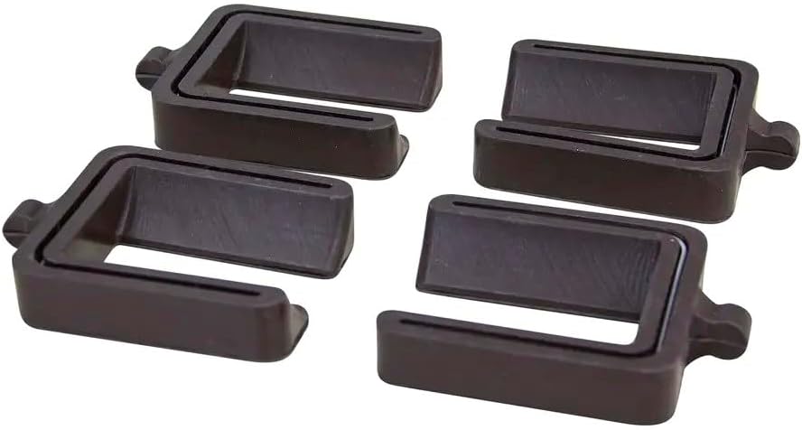 KB Designs Dark Brown Wheel Stopper Anti-Sliding Rubber Wheel Locks & Floor Protectors Universal Fit for Bed, cabinets and Rolling Furniture - Set of 4